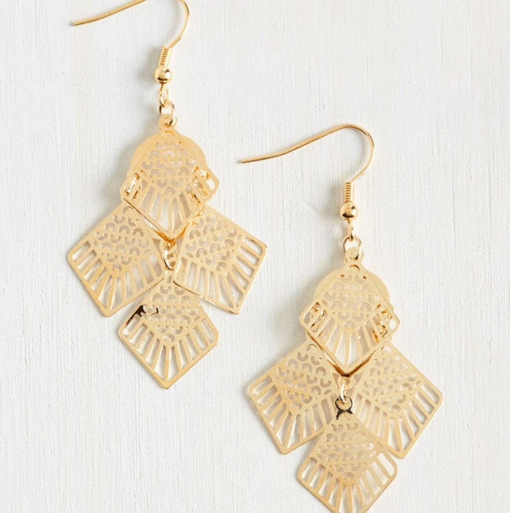 Gold Dangling Earrings